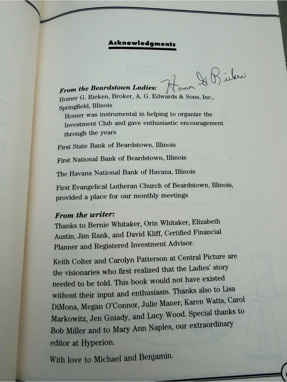 Book The Beardstown Ladies Common-Sense Investment Guide 1994 1st Ed Signed